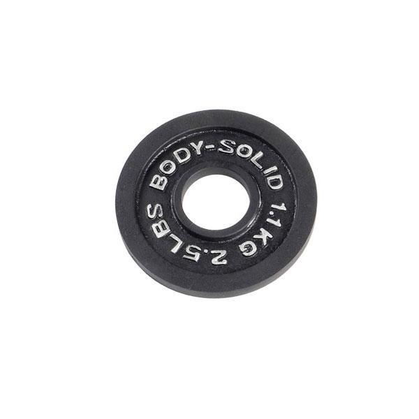 Body Solid Black Cast Iron Olympic Plates - Each