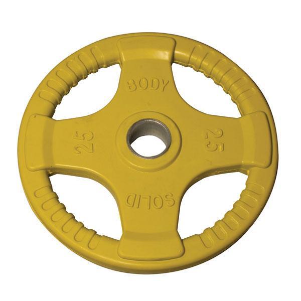 Body Solid Color Rubber Grip Olympic Plates - each