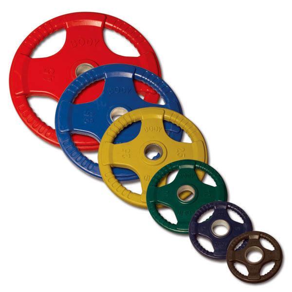 Body Solid Color Rubber Grip Olympic Plates - each