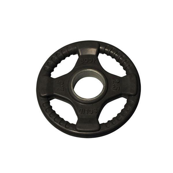 Body Solid Color Rubber Grip Olympic Plates - each