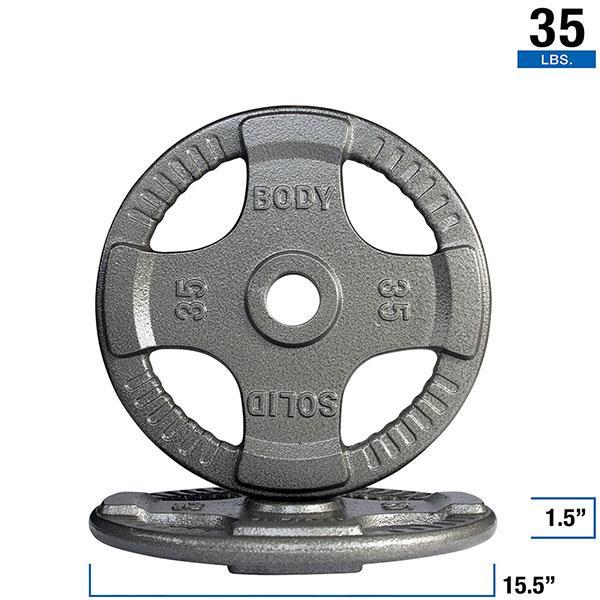 Body Solid Grey Cast Iron Grip Plates - Each