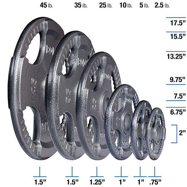 Body Solid Grey Cast Iron Grip Plates - Each