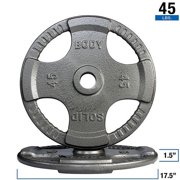 Body Solid Grey Cast Iron Grip Plates - Each