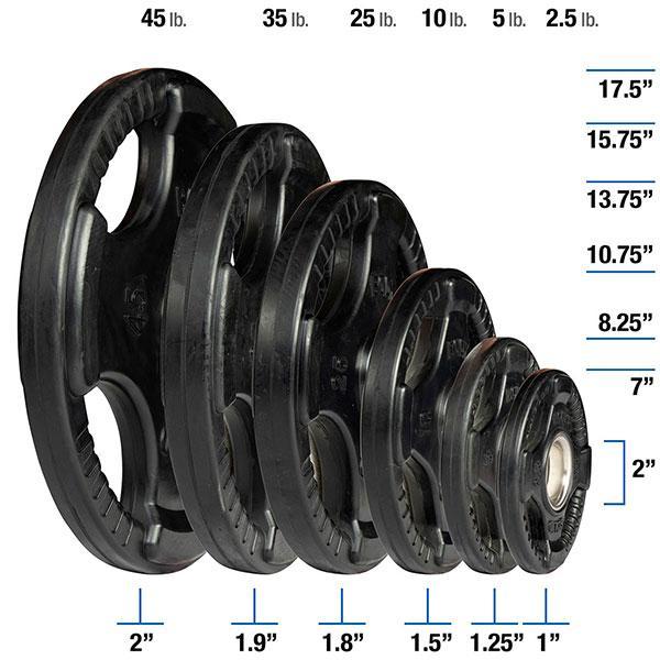 Body Solid Rubber Grip Olympic Plates - Each