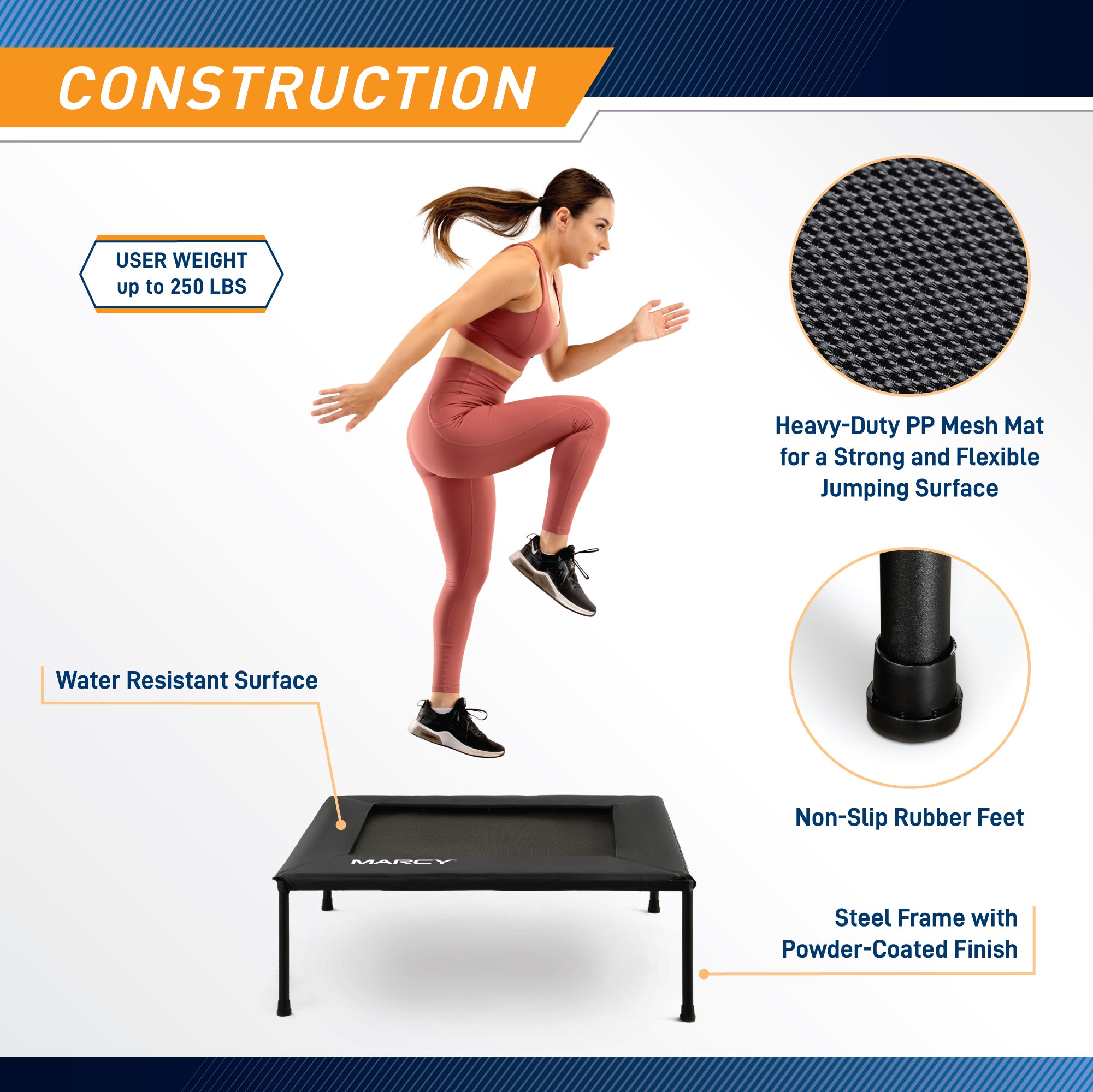Marcy 40" Square Trampoline | TPL-41SQ